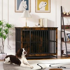 Furniture Style Wooden Dog Crate Heavy Duty Pet Cage Kennel for Medium Large Dog