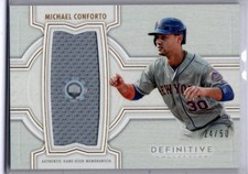 2020 Topps Definitive Baseball Jumbo Patch Relic Michael Conforto JERSEY METS 50
