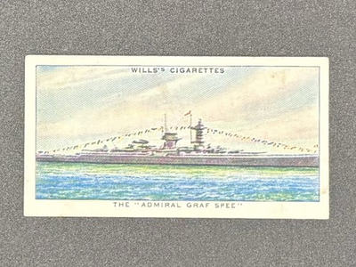 #ad #ad 1938 Wills Cigarettes Speed #44 Admiral Graf Spee German Warship Tobacco Card $12.99