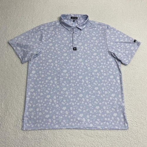 Bad Birdie Poloshirt Herren 2XL Floral Performance Golf Stretch leicht