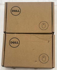 Lot Of 2 Dell Wired USB 3 Button Optical PC Mouse MS116-BK