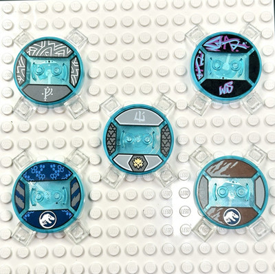 LEGO Dimensions Toy (5) pc Base Disc Tag Only Lot - mixed themes - Ninjago