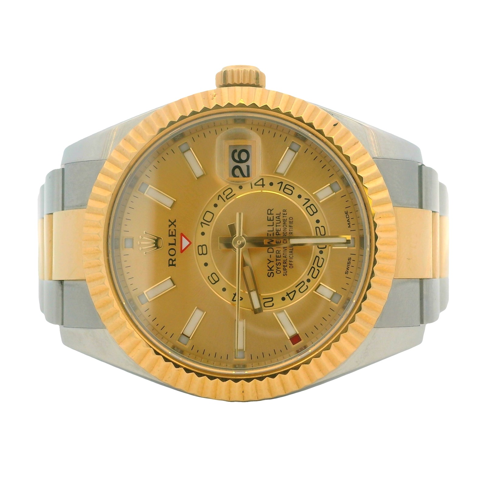 Rolex Sky Dweller 326933 42mm Steel & Gold Gold Dial Oyster Watch image 3
