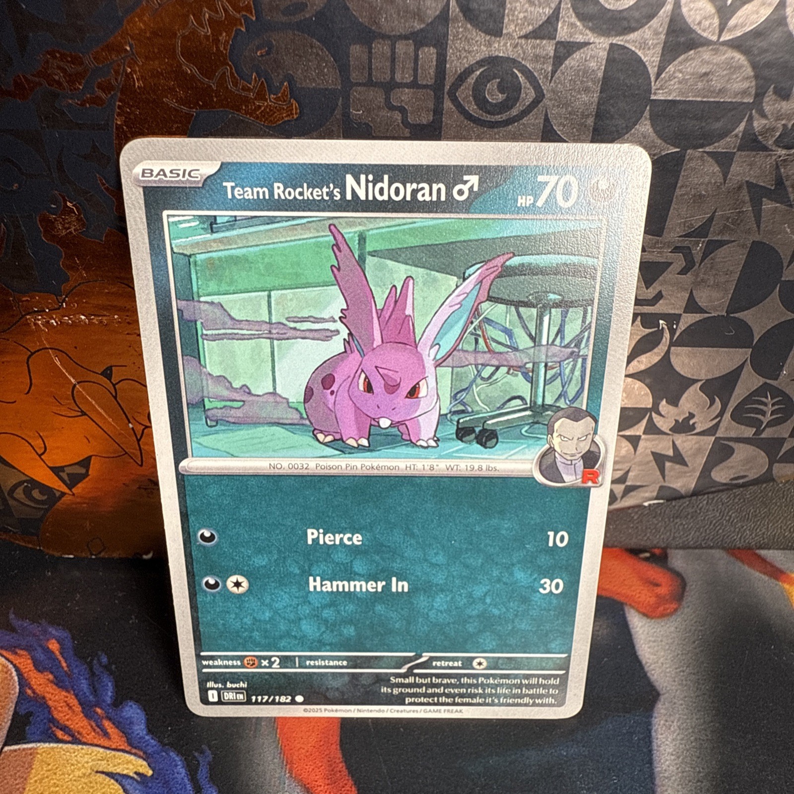 Team Rocket's Nidoran M - 117/182 - Destined Rivals - Pokemon TCG - NM
