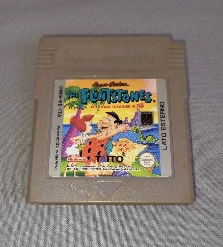 The Flintstones King Rock Treasure Island Game Boy Nintendo Italian DMG-01 ITA