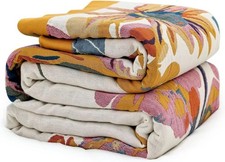 Boho Throw Blanket 60''x80'',100 Cotton Blanket Couch Bed Summer Breathable