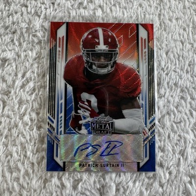 2021 Leaf Metal Draft -Portrait Auto Patrick Surtain II 2/5 PA-PS2 Red Blue Wave