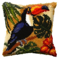 Orchidea Latch Hook Kit: Cushion: Large: Toucan