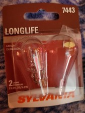 SYLVANIA - 7443 Long Life Miniature - 1 Bulb, Ideal for Daytime Running White