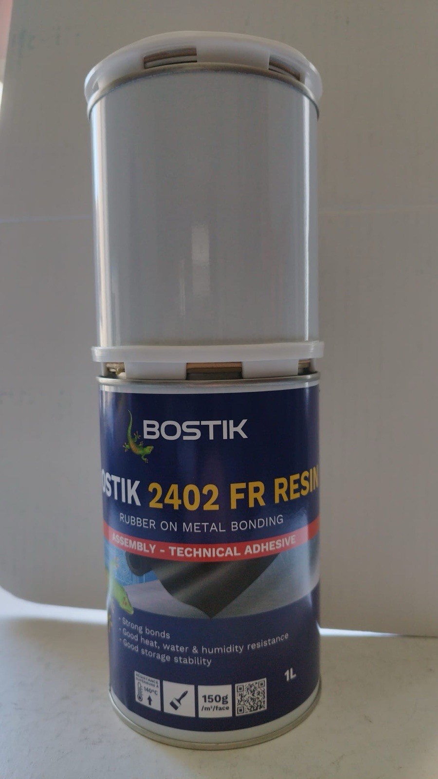 Colle Contact BOSTIK 2402 Bi-composant à Prise Rapide pour Caoutchouc Armé
