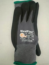 34-874 MaxiFlex Micro Foam Nitrile Grip Coated PROTECTIVE WORK GLOVES 3 Pairs M