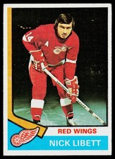 1974-75 Topps #193 Nick Libett Detroit Red Wings