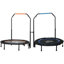 HOMCOM 102cm Faltbares Fitness-Rebounder Fitness-Trampolin mit Haltegriff