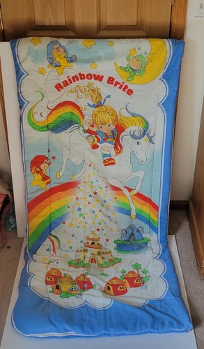 Vintage 1983 RAINBOW BRITE Kids Sleeping Bag Hallmark Made in USA Youth - Picture 2 of 11