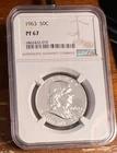 1963 PF 67 Franklin Half Dollar