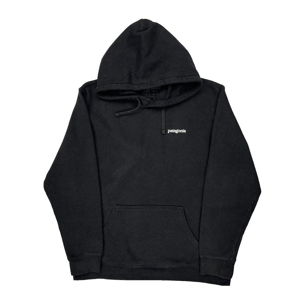 Patagonia Graphic Hoodie - Large Black Polyester Blend
