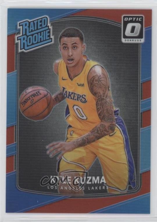 2017-18 Panini Donruss Optic Rated Rookie Red Prizm 18/99 Kyle Kuzma #174 vw1