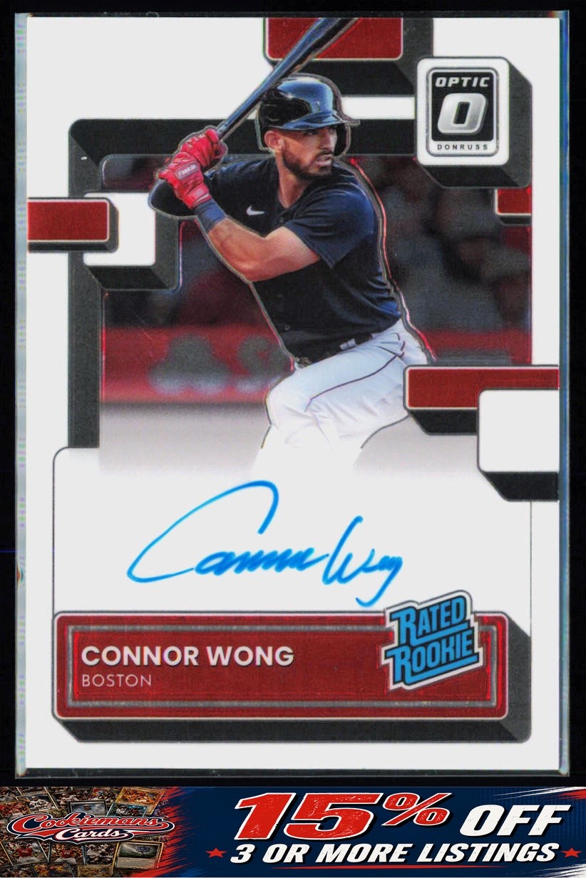 Connor Wong 2022 Donruss Optic #RRS-WO Rated Rookie Signatures Boston Red Sox