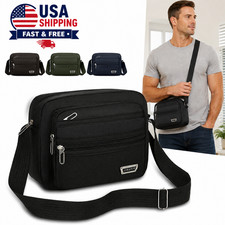 Men's Canvas Sling Backpack Crossbody Chest Bag Travel Shoulder Daypack Casual