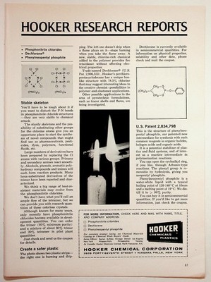 Vintage 1950s Hooker Research Report Dechlorane Chemistry Patent Ephemera