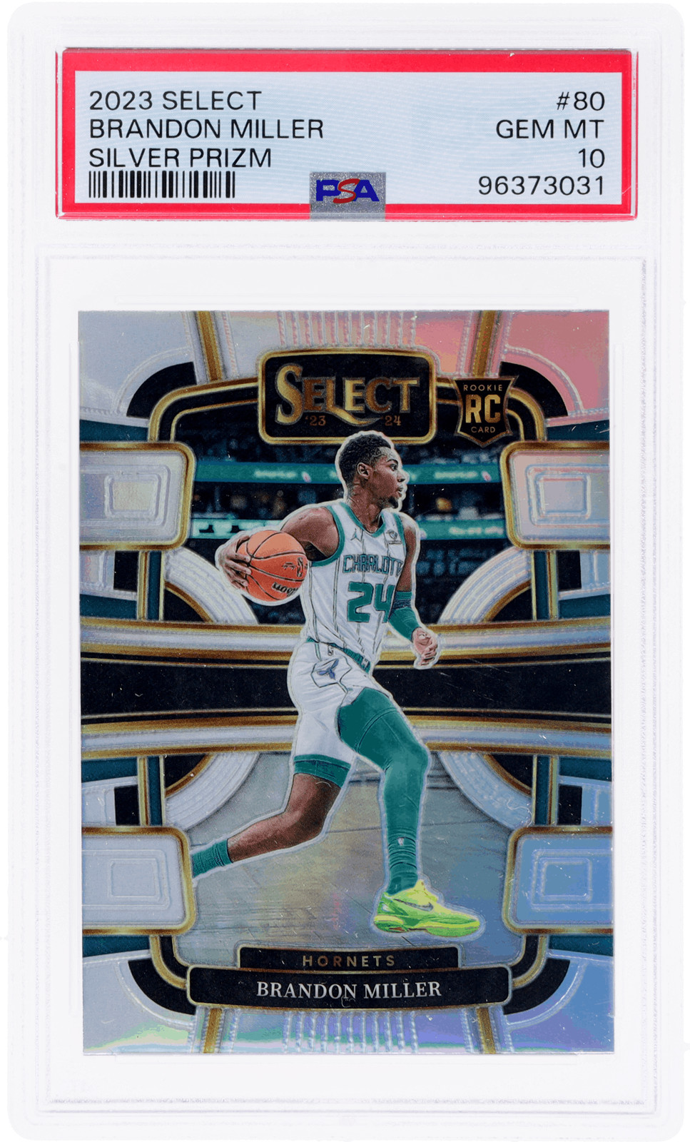 2023 Panini Select Brandon Miller Concourse Silver Prizm #80 PSA 10