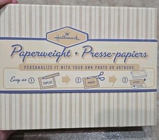 HALLMARK Clear PAPER WEIGHT To PERSONALIZE WITH PHOTO OR ARTWORK  4"