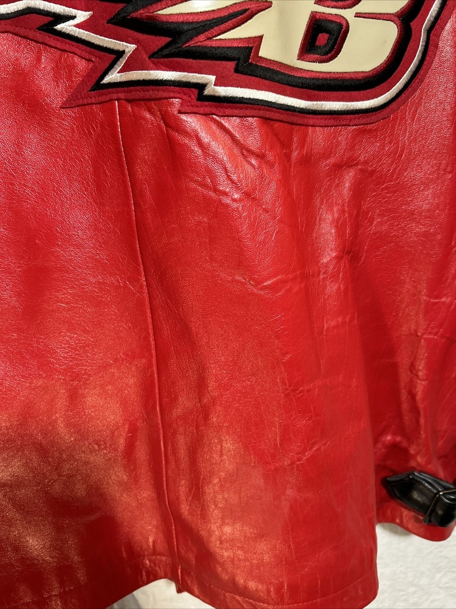 Vintage 90s Johnny Blaze Leather Bomber Hip Hop Jacket Wu Tang