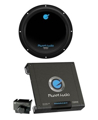Planet Audio AC10D 10'' 1500W Car Audio Subwoofer + AC15001M 1500W MONO Amplifier