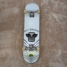 Monarch Project Sky Brown Pro Skateboard Complete Tensor Trucks White Silver 8in