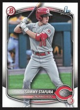 2025 Bowman #BP-100 Sammy Stafura Prospects Cincinnati Reds 1st Topps