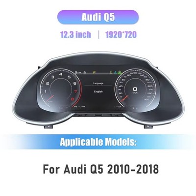 12.3'' Dashboard For Audi Q5 2010-2018 Car Lcd Panel Speedometer Virtual Cockpit