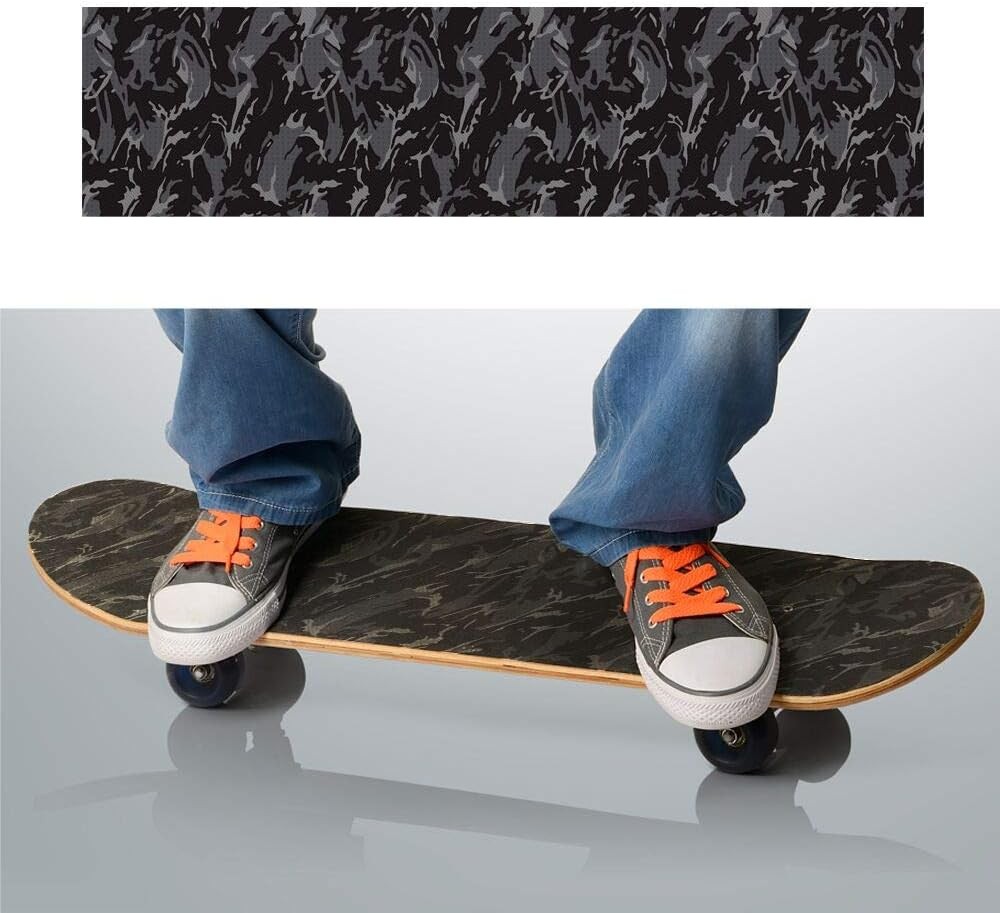Skateboard Grip Tape Sheet, 45.2x10.6 inch / 115x27cm, Camouflage 