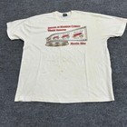 Cream Fruit of the Loom men’s XXL T-shirt with “Bridges of Madison County USA” text and red filmstrip graphic on front.