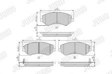 JURID 573118J Brake Pad Set, Disc Brake for Chrysler Dodge Jeep