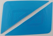 Lot of 2 Blue Tri-Edge X Window Film Tint Installation Tool
