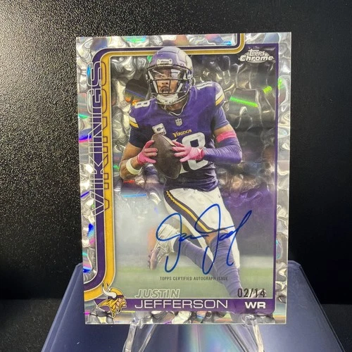 2025 Topps Chrome Justin Jefferson Chrome Autographs (RAW)