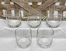 MCM Vintage Stackable Tapered Clear Juice Glasses Set of 5 Lowball Tumblers