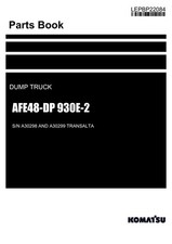 Manuale catalogo ricambi autocarro con cassone ribaltabile Komatsu AFE48-DP 930E-2
