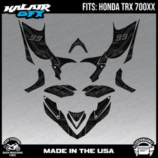 Graphics Kit for Honda TRX700XX TRX 700  Electron - Smoke 16 MIL THICK