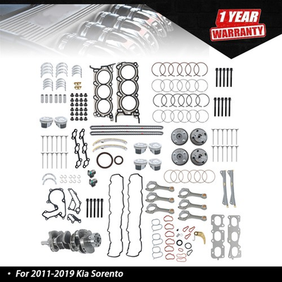 #ad Engine Rebuild Overhaul Kit Crankshaft Rods Timing For Kia Sedona 2011 2019 $530.07