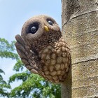  Owl Statue Trees Hanging Ornament Waterproof Owl Statue Garden Yard Scene