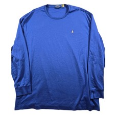 Polo Ralph Lauren Long Sleeve T-Shirt Mens 2XL Blue Cotton Classic Fit