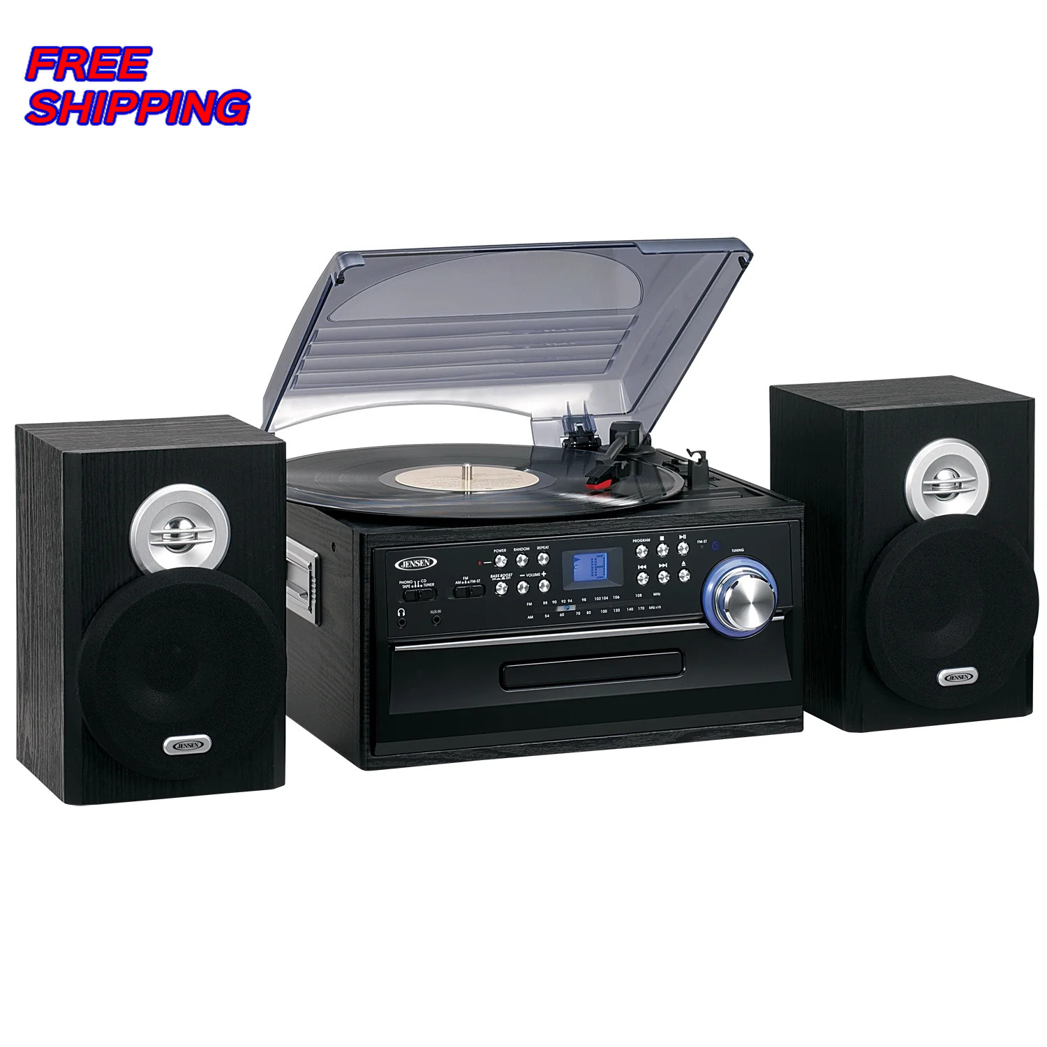 With Speakers Ipod Aux Vinyl Cd