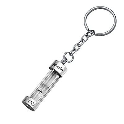 Hourglass Ashes Keychain Urn Pendant Memorial Keepsake Cremation Jewelry Brother