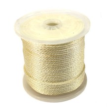 NEW Uline Nylon Rope 1/4" x 500 Ft Solid Braided White Boat Camping 1,150 lb