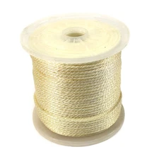 NEW Uline Nylon Rope 1/4" x 500 Ft Solid Braided White Boat Camping 1,150 lb
