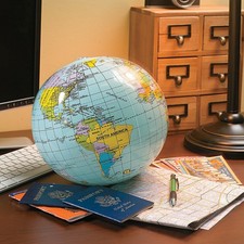 11" Inflatable World Globe Vinyl Beach Balls - 12 Pc.