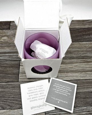 Glassybaby Votive Candle Holder Purple Lavender 1216 New In The Box Mothers Day