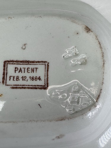 Antique Aesthetic Brown Transfer Square Bowl Kenilworth Alcock & Co England - Picture 9 of 10