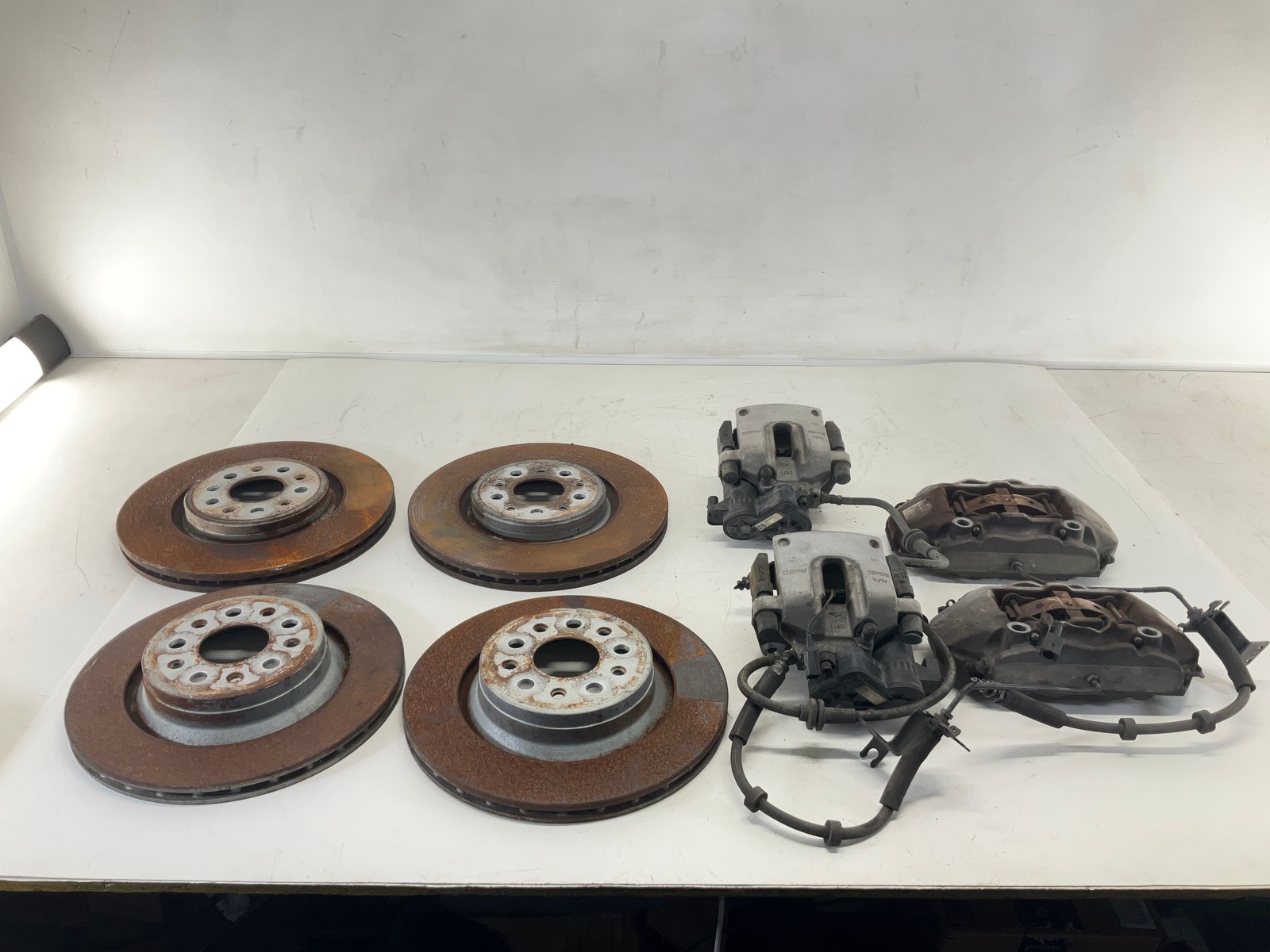 14-20 MASERATI Ghibli Front & Rear Wheel Brake Caliper W/ Brake Disc Drum Rotor